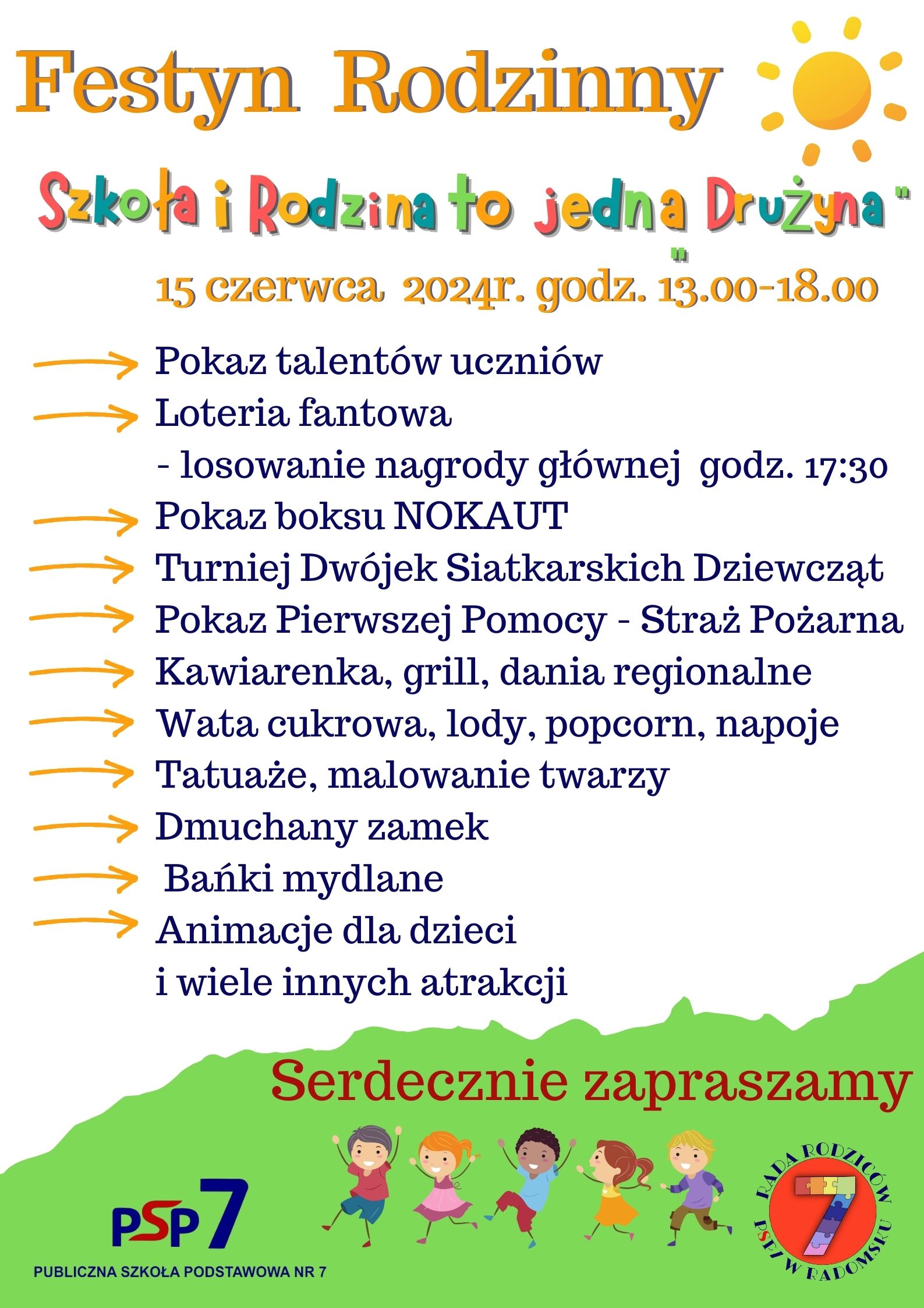 Zapraszamy na Festyn Rodzinny - Szkoła i Rodzina to jedna Drużyna